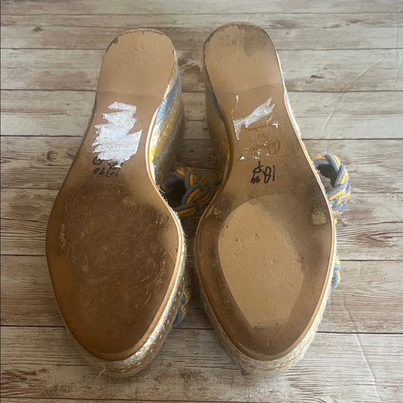 Castaner Blue and Yellow Woven Platform Sandals - Picture 4 of 11